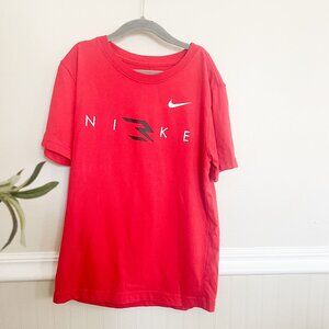 Boys Nike 3Brand Red Logo Short Sleeve T-Shirt Size Medium